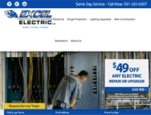 Tablet Screenshot of excelelectricsouthflorida.com